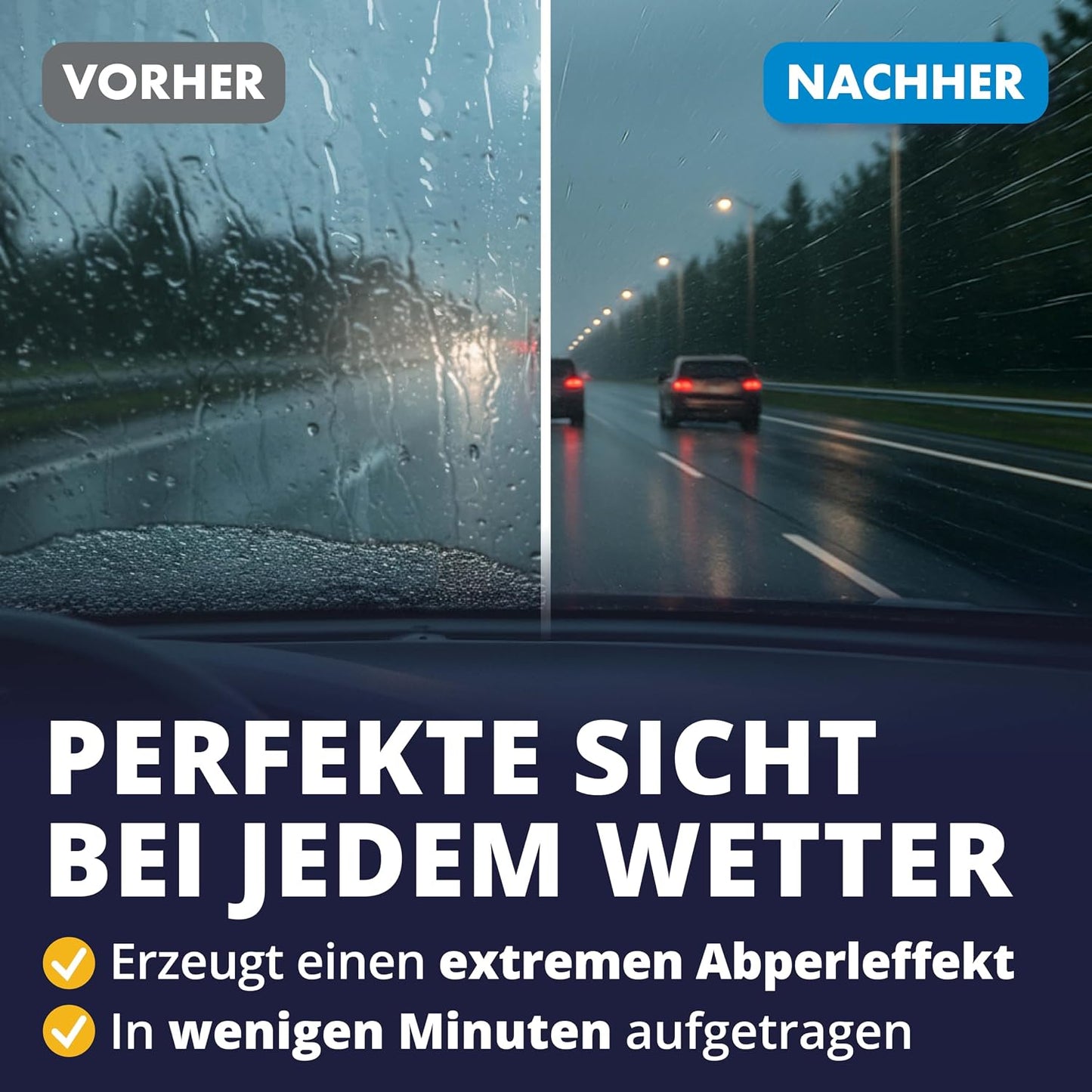 LICARGO Revêtement pour vitres de voiture 250 ml - Effet déperlant extrême pour une visibilité optimale
