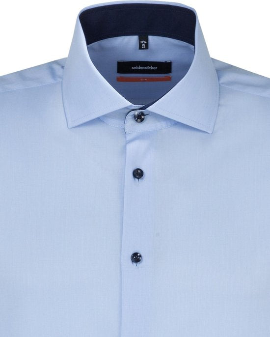 Chemise homme - Seidensticker - Bleu clair - Manches longues - Taille 39 - Coton