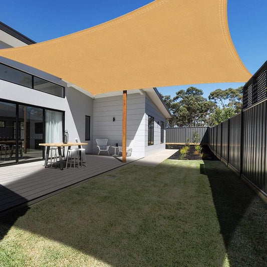 Voile d'ombrage rectangulaire - Protection UV - 1 pièce - Sable - 2x3m