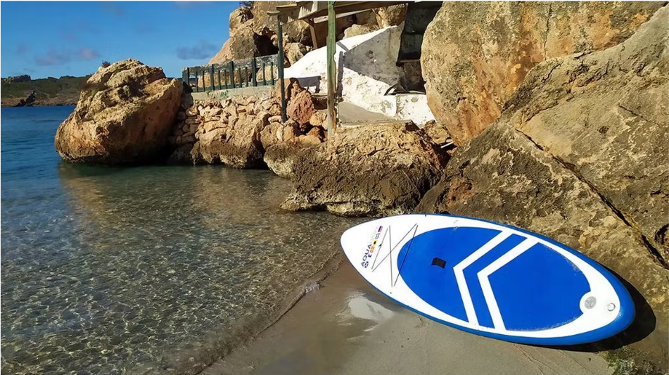 Aquaparx Inflatable SUP Board 330 cm White/Blue - Set complet avec pagaie et sac de transport