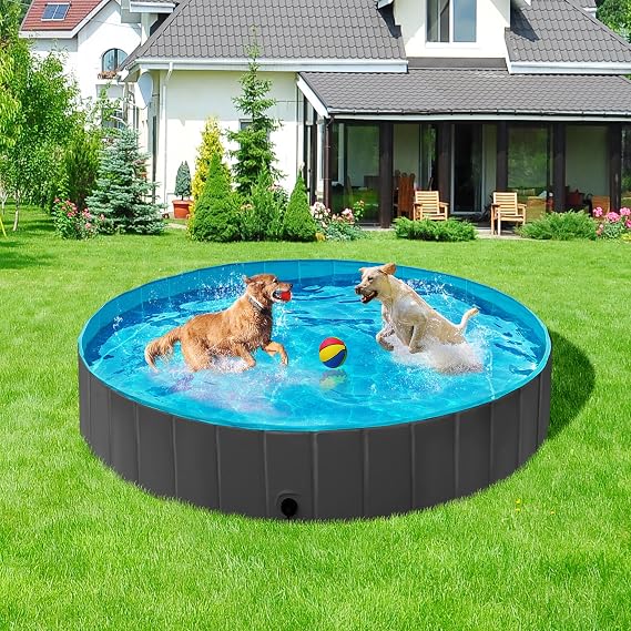 Piscine pliable pour chiens Yaheetech Ø 100/120/140/160 x 30 cm - PVC - Antidérapante
