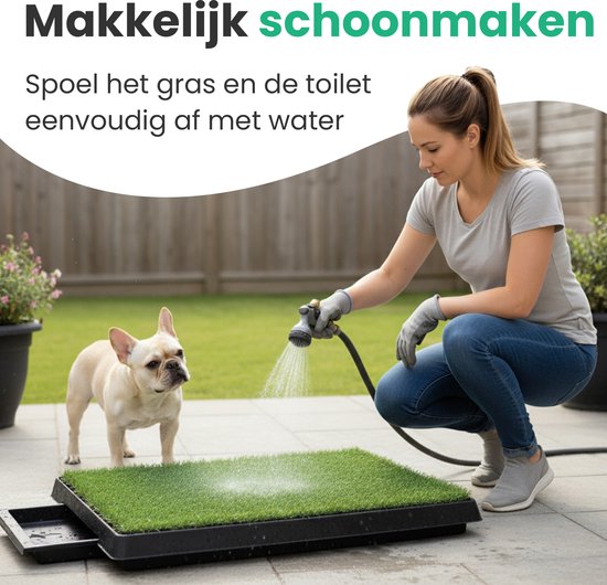 Pawesome - Toilettes pour chiens en gazon synthétique - Toilettes pour chiens avec tapis en gazon synthétique - Tapis pour chiots - Tapis d'apprentissage de la propreté - Toilettes d'extérieur - Apprentissage de la propreté - 2 tapis en gazon synthétique