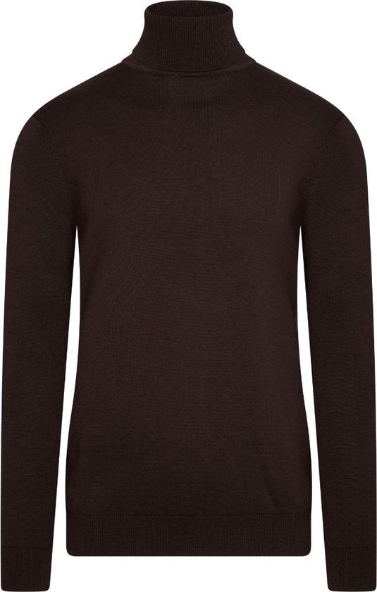 Cappuccino Italia - Pull à col roulé pour homme, marron foncé - Marron - Taille XL