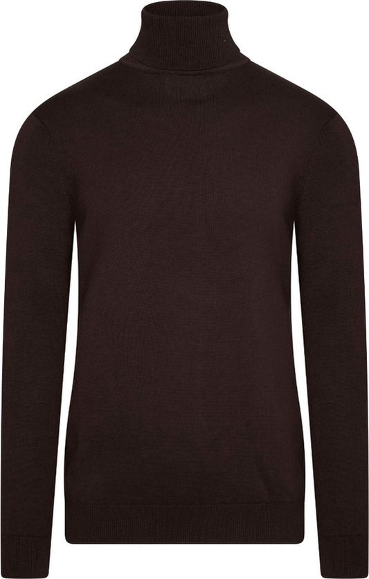 Cappuccino Italia - Pull à col roulé pour homme, marron foncé - Marron - Taille XL