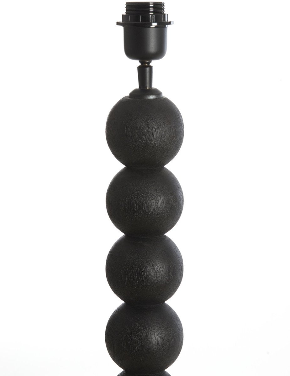 Light & living lampadaire Veglio bois de manguier noir mat - 35x35x130 cm - E27 - excl. abat-jour