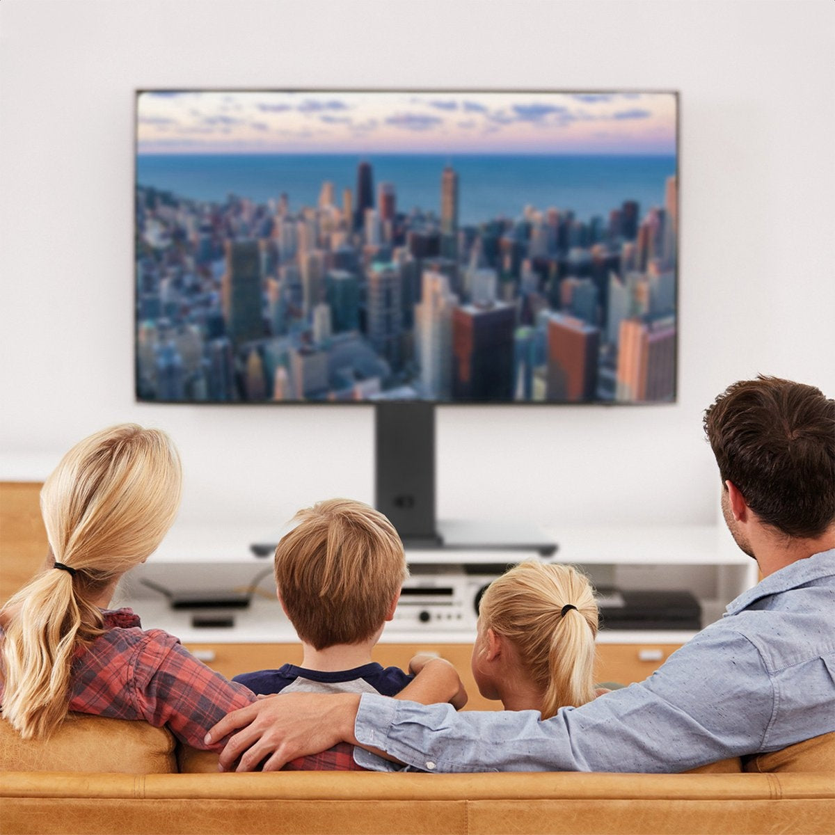 Auronic TV Stand - Pied TV - Rotatif - Réglable - Inclinable - 26 à 55 pouces - Noir