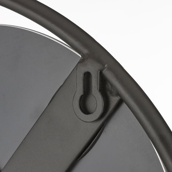 Mica Decorations Miroir mural Phoenix - L11 x Ø39 cm - Métal - Noir