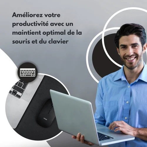 Sous main - Wurk - Tapis de Bureau/souris - WURK - Simili-cuir et liège - noir - 120x60
