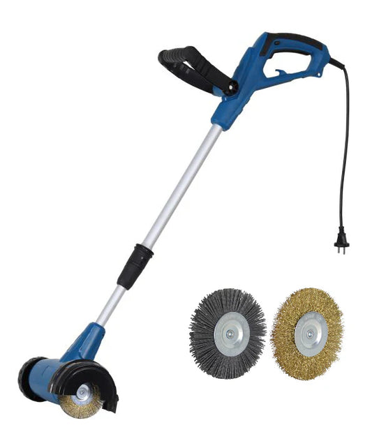 Brosse électrique - CFH - Brosse à mauvaises herbes - avec 2 brosses offertes - Bleu