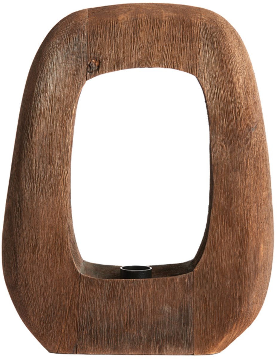 Light & Living Lampe à poser Kelafó 33x10x40 cm - Bois brun chocolat - Design chaud et naturel