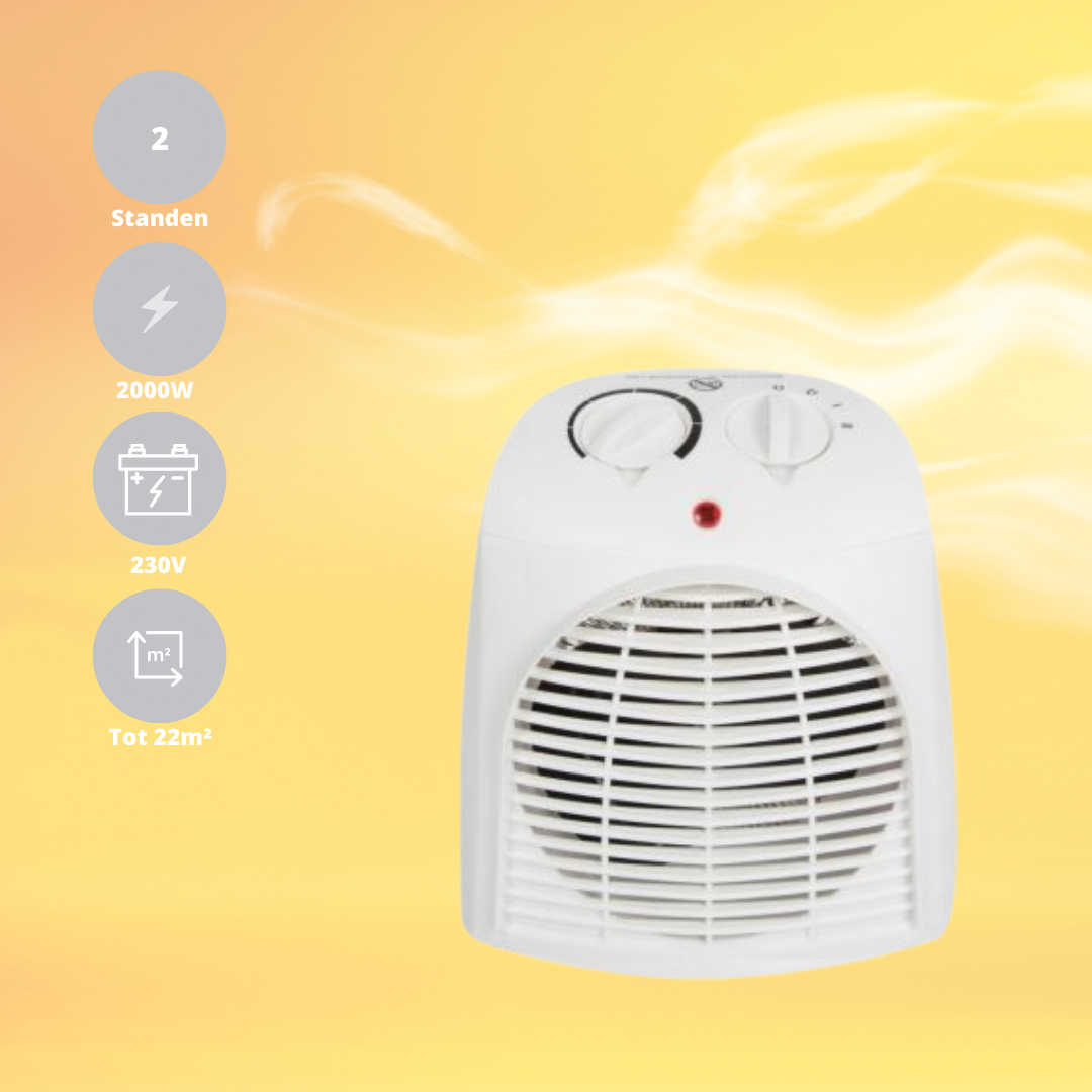 Radiateur soufflant - 2000W - IP21 - jusqu'à 22 m².