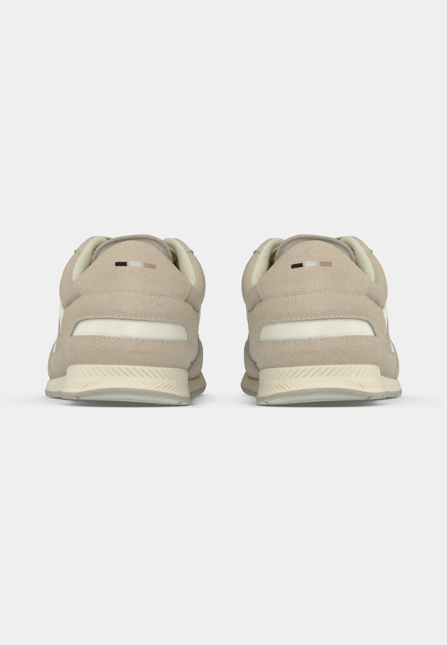 Baskets BOSS NITAN – Cuir et tissu – Beige clair