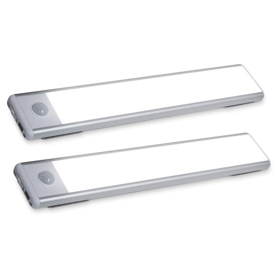 HandyLUX Slim Bright Power LED, lot de 2 - Barre LED magnétique avec capteur de mouvement - Sans fil, légère et utilisable partout