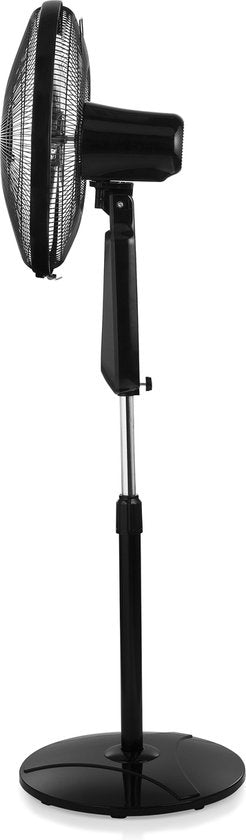 Ventilateur numérique extra-silencieux - Tristar VE-5880 - Ventilateur silencieux - Moteur à courant continu - Ventilateur avec télécommande - Adapté à la chambre à coucher - 40 cm - noir - 24 débits d'air différents - fonction rotative