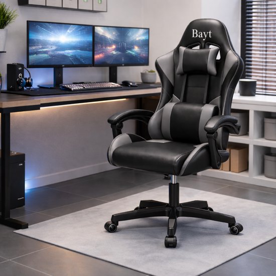 Bayt Gaming Chair - Chaise de jeu - Chaise de bureau ergonomique - Noir - Réglable