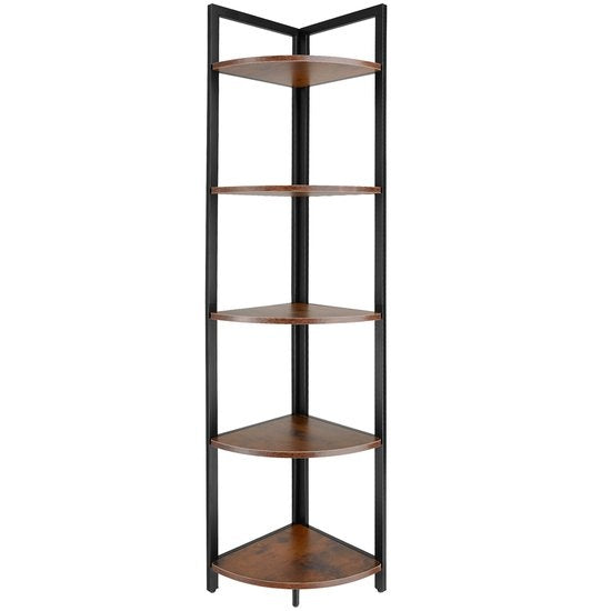 tectake - Meuble d'angle Castlebar 30x30x150cm - brun foncé - 404771