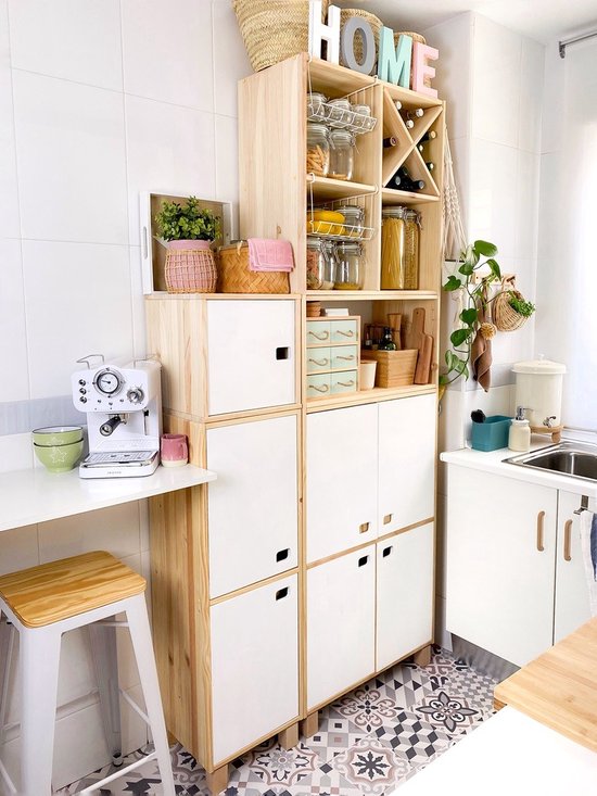 Astigarraga Armoire murale avec portes - Pin PEFC - 105x37cm