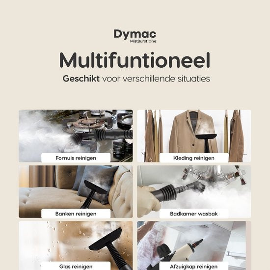 Nettoyeur vapeur portatif - Dymac - Réservoir 450 ml – 16 Accessoires – Vapeur Continue 10 min – Chauffe Rapide