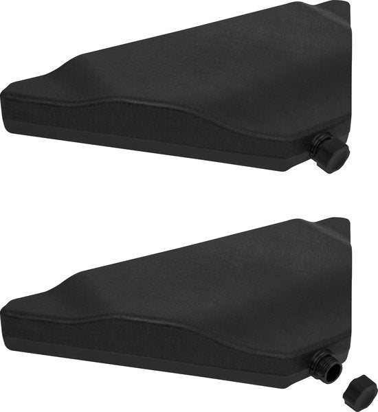 VONROC Premium Parasol Tiles - Triangulaire - Remplissable - pour un poids total de ±80 kg. - convient aux parasols flottants avec base transversale 50x50cm - jeu de 4 pièces