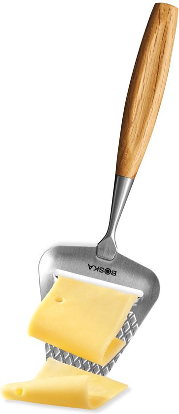 Boska Cheese Slicer Oslo+ - Antiadhésif - chêne européen - acier inoxydable - Ergonomique - Multifonctionnel