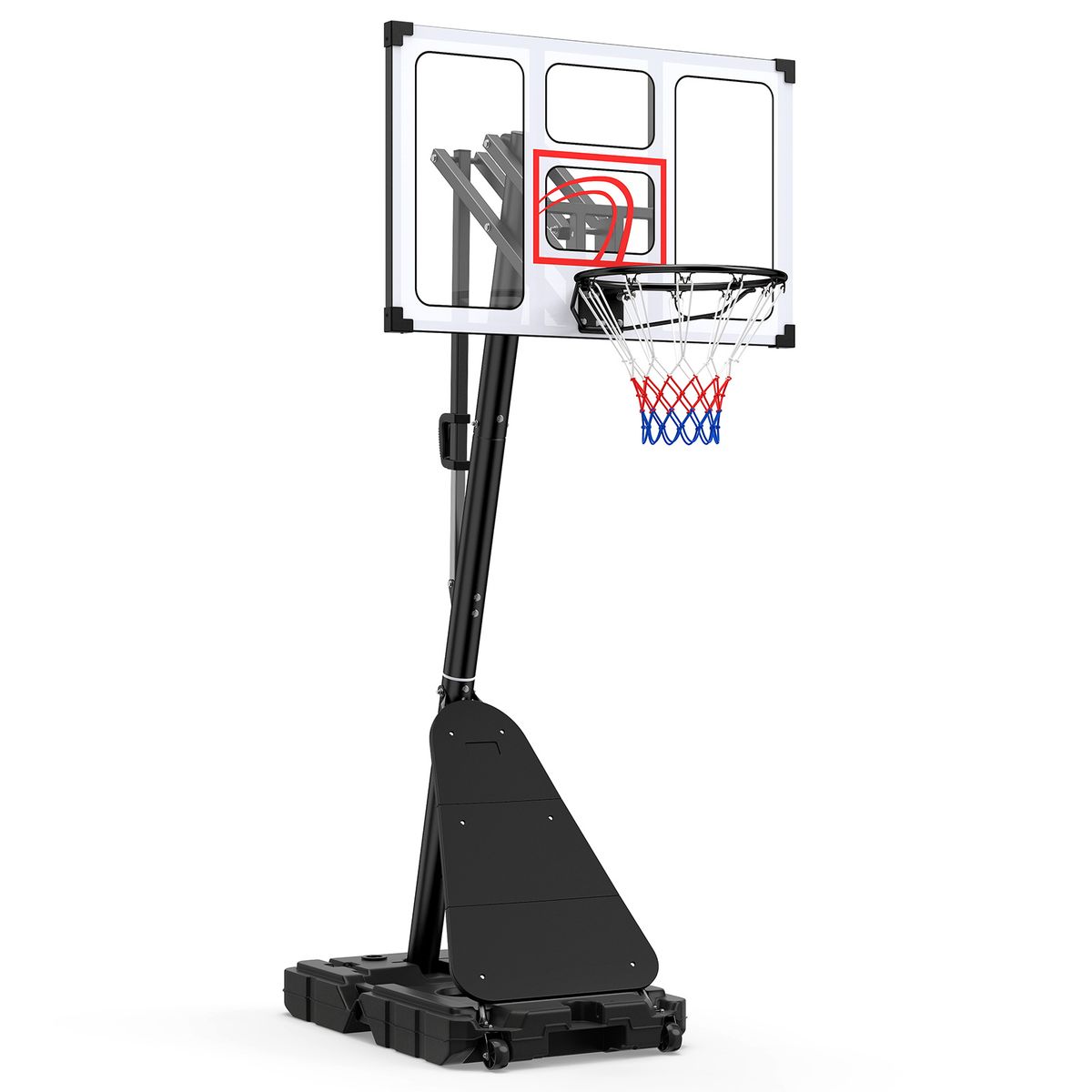 Support de basket-ball Coast avec roulettes - réglable en hauteur - adapté aux enfants et aux adultes - noir