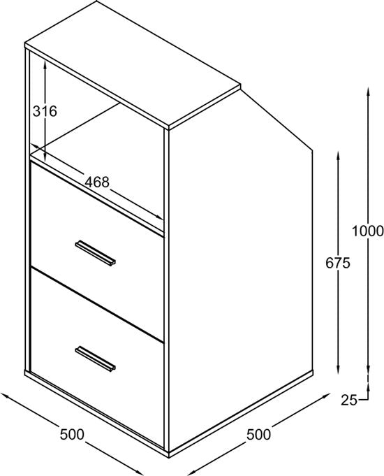Armoire mur incliné chambre mansardée - armoire de rangement adaptée aux murs inclinés - armoire sous lucarne