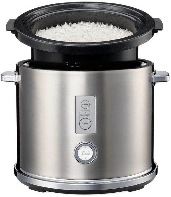 Solis Rice Cooker Multi 8162 - Cuiseur de riz et cuiseur vapeur - Pour tous types de riz - Cuiseur vapeur pour riz, légumes, poisson et autres - 650 W - 1.2L
