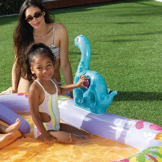 Piscine gonflable Intex - Dino Park - avec toboggan - 201 x 157 x 69 cm
