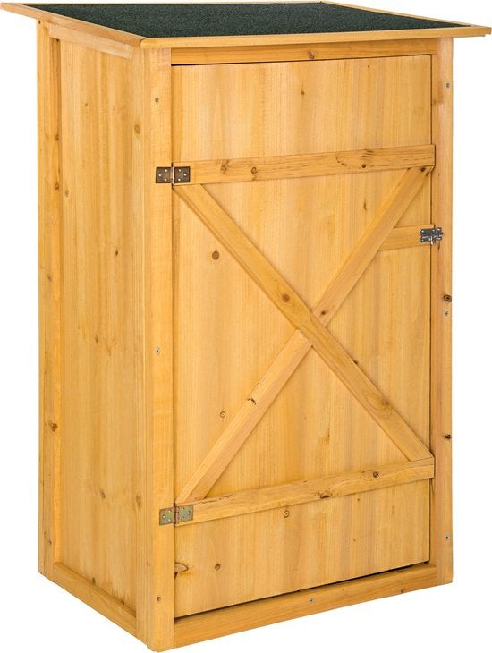 TecTake - Armoire de jardin en bois Taman - avec toit plat - dimensions 75 x 56 x 118 cm - 404565