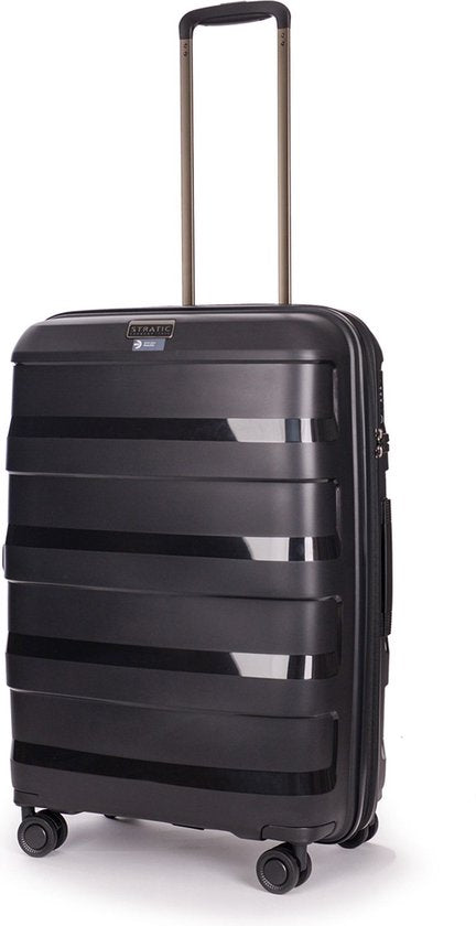 Stratic Straw+ - valise moyenne - 66x45x28 cm - 3.7 kg - 65-74 L - spinner - noir