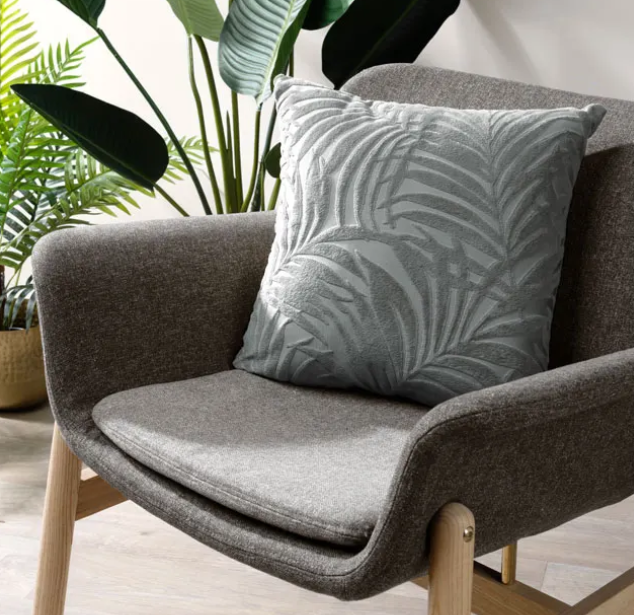 Home&Comfort Coussin décoratif en velours de flanelle rasé - Gris givré - 40 x 40 cm