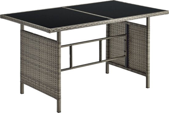 Ensemble de salon en polyrotan - Manacor - Gris