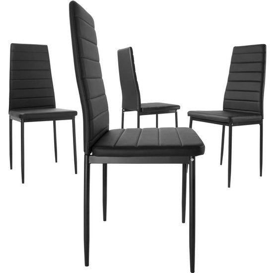 TecTake - Groupe de salle à manger Berlin 4+1 noir - 402837