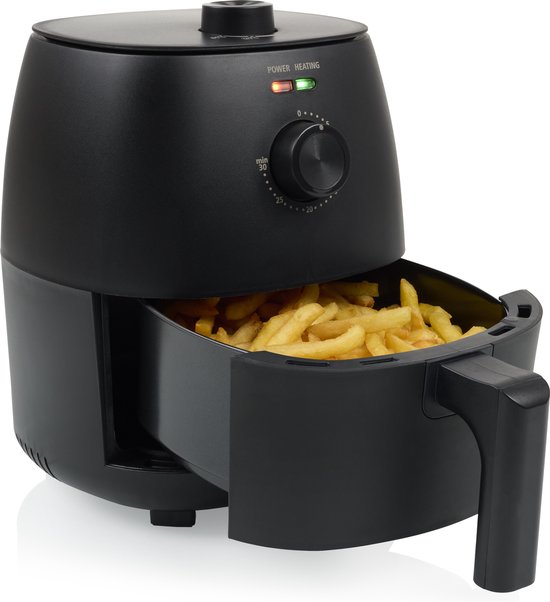 Airfryer Tristar FR-9014 - Mini Friteuse - 2 litres - Friteuse compacte à air chaud pour 1 à 2 personnes - 1150W - Friture à faible teneur en matières grasses - Noir