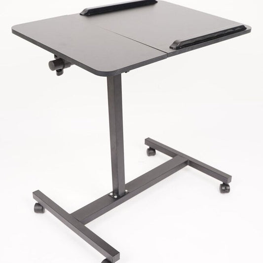 Table pour ordinateur portable mobile Ceruzo – Réglable en hauteur – 2 plans de travail inclinables – Noir