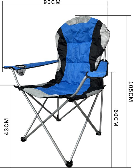 DMV - chaise de camping - chaise pliante - chaise de camping pliable - chaise de camping - chaises de camping - chaise de camping pliable - pliable - porte-gobelet - bleu