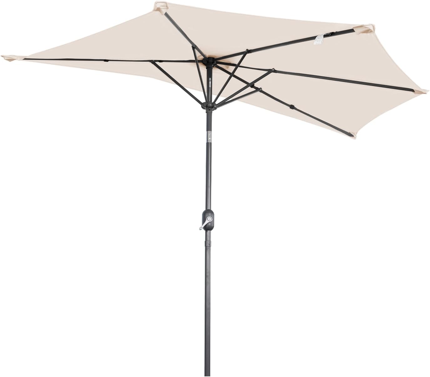 Angel Living Parasol de balcon - Semi-circulaire - 265 x 130 cm - Beige