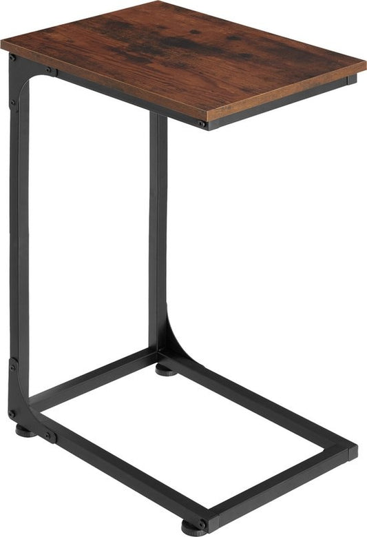 tectake® - Table d'appoint Erie - industrielle - brun foncé - 40x30x63 cm - 404455