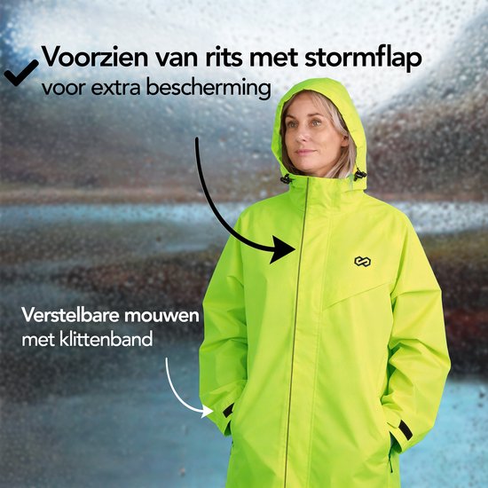 Infinity Goods Combinaison de pluie Nikki - Femmes et hommes - Taille XXXL - Imperméable et respirante - Réfléchissante - Jaune fluo