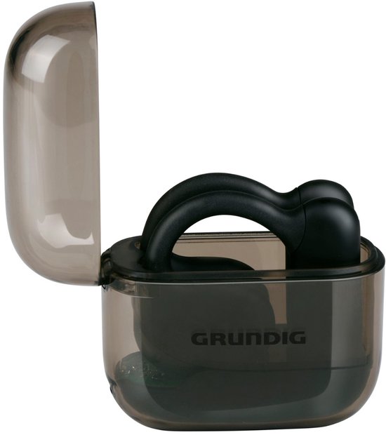 Écouteurs sans fil Grundig OWS Bluetooth - Écouteurs sans fil avec boîtier de recharge USB-C - Écouteurs intra-auriculaires offrant 4 heures d'autonomie - Noir