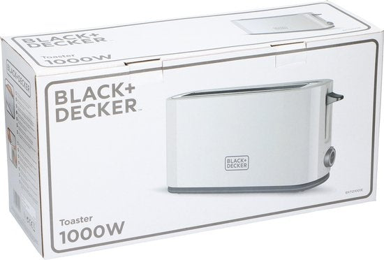 BLACK+DECKER Grille-pain BXTO1001E - Ouverture large - 7 niveaux de brunissement - 1000 watts