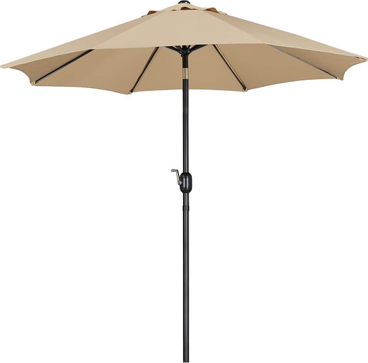 Parasol Yaheetech 270 cm - Pliable et inclinable - Avec tige pivotante - Polyester