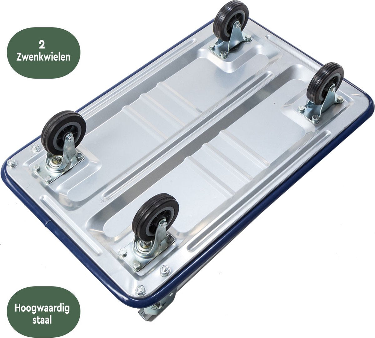 BRASQ Chariot à plate-forme pliable - Capacité 300 KG - Chariot de transport - Chariot de stockage - Chariot à plate-forme