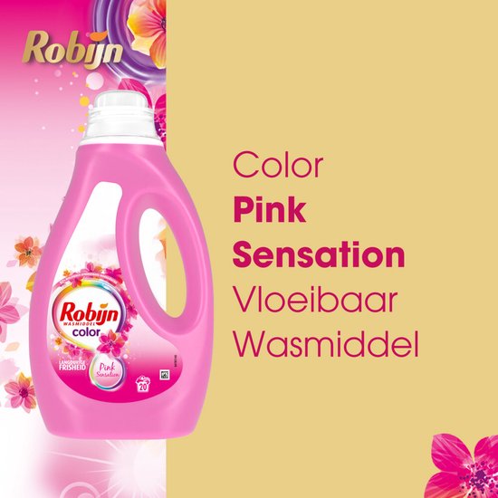 Robijn Color Pink Sensation Détergent liquide 20 lavages