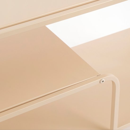 Table basse - Mica Decorations - L110 x L38 x H50 cm - Métal - Marron clair