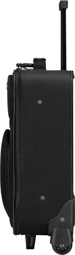 Juskys Trolley Travel Case Set / Suitcase Set Athen - 5-Piece - Black