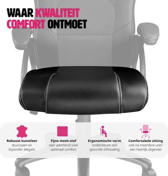 tectake® - chaise de bureau chaise gaming - chaise de bureau de luxe chaise de bureau - chaise de course chaise de bureau chaise gaming Tyson - noir