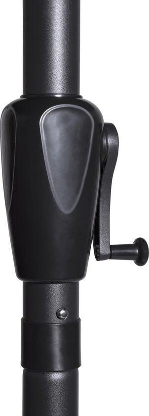 VONROC Premium Parasol à manche Rosolina 280x280cm - Housse de protection incluse - Parasol carré - Inclinable - Toile résistante aux UV - Noir