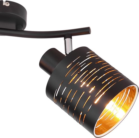 Globo - spot - TUNNO - noir - métal - spot en saillie - E14 - 15342-2