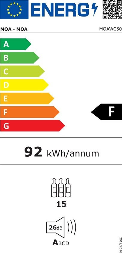Cave à vin électrique - MOA -  Réfrigérateur à vin / Armoire à vin – Capacité : 15 bouteilles